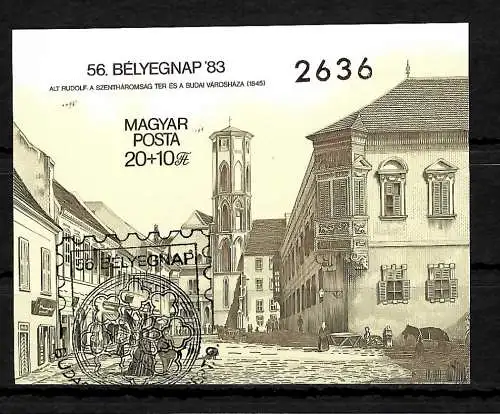 Ungarn: Tag der Briefmarke 1983,  #163B, gestempelt