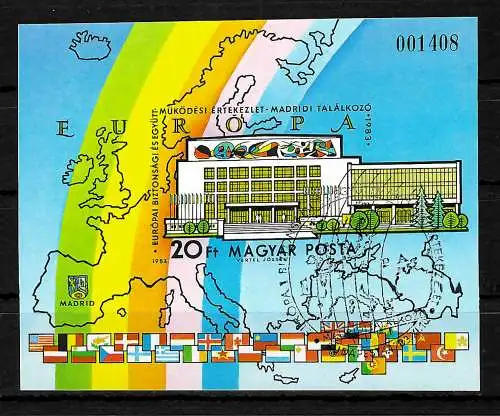 Hongrie: Conférence sur la coopération européenne CSCE, n°168B, cacheté