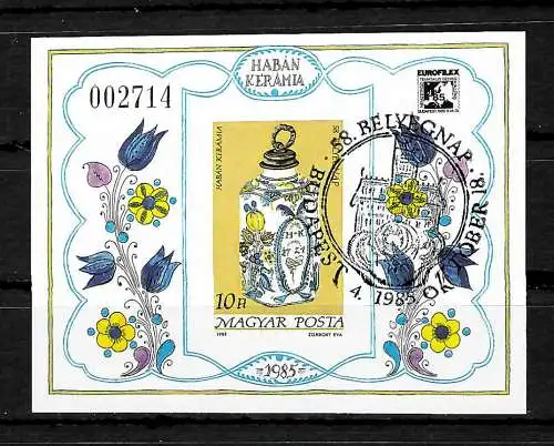 Ungarn: Tag der Briefmarke 1985,  #181B gestempelt