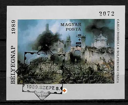 Ungarn: Tag der Briefmarke 1989,  #205B gestempelt