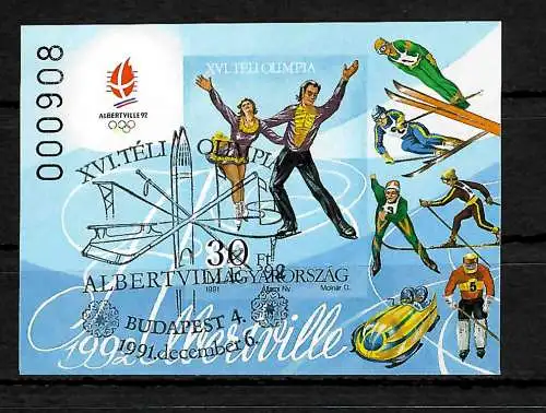 Ungarn: Olympische Winterspiele 1992, Albertville  #219B gestempelt