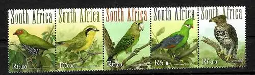 Afrique du Sud: oiseaux forestiers, #2058-92, frais de port