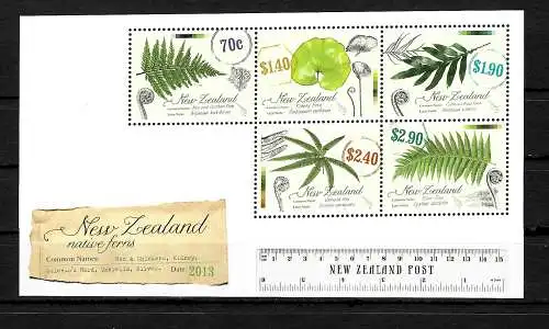 Neuseeland: Farne - native ferns, Block postfrisch