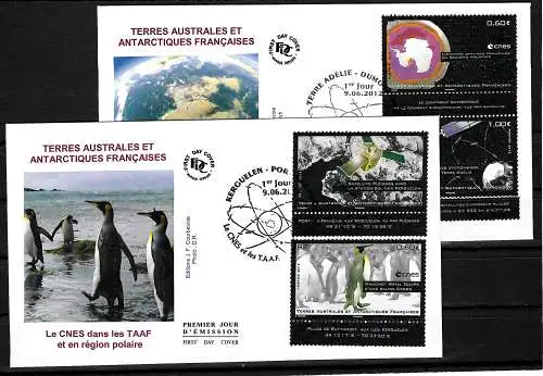 TAAF: Polarregionen, Pinguine, 3x FDC 2012