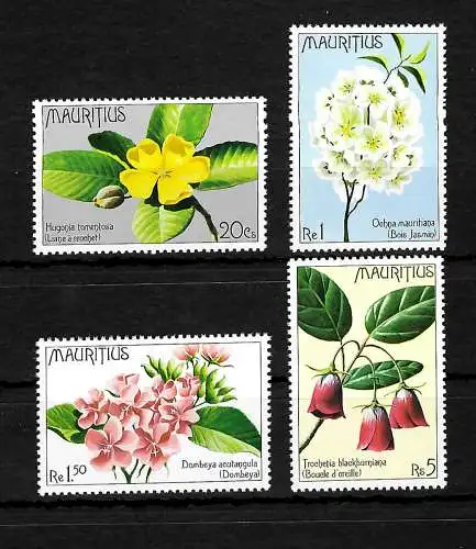 Mauritius: Blumen, #428-31 , postfrisch