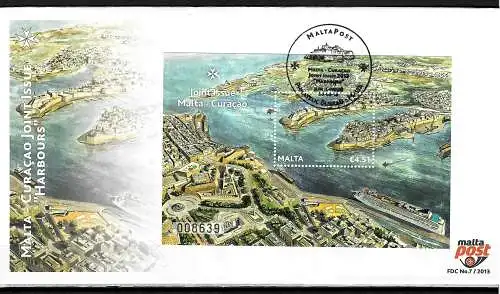 Malta: Gemeinschaftsausgabe mit Curacao, Block FDC