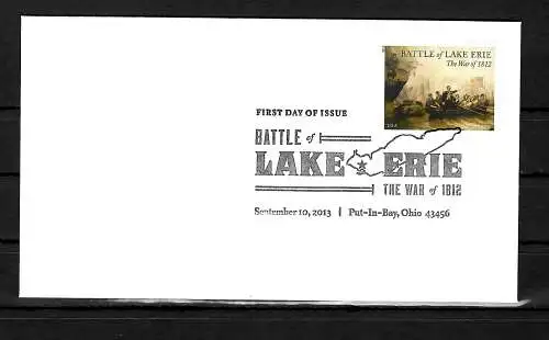 États-Unis: Bataille de l'Élevé, Battle of Lake Erie Tennis, FDC