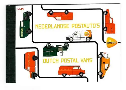 NL: Europa 2013, Postfahrzeuge, Spezial Markenheftchen #MH90, #3104-05, **