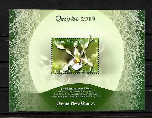 Papua Neu Guinea: Orchideen 2013, Block postfrisch, **