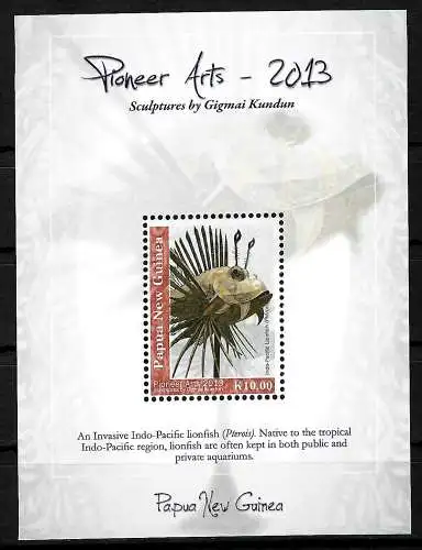 Papua Neu Guinea: Pionier Kunst, Gigmai Pioneer Arts 2013, Block postfrisch, **