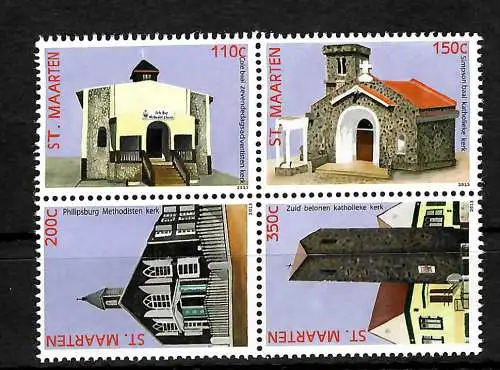 Sint Maarten: Eglises 2013, impression postale