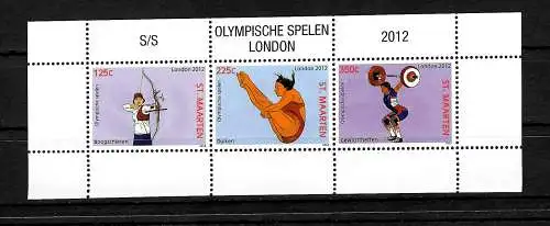 Sint Maarten: Jeux olympiques d'été Londres 2012, bloc postal