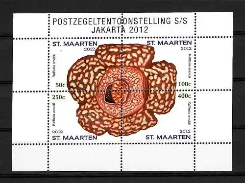 Sint Maarten: Exposition des timbres Jakarta 2012, frais de port