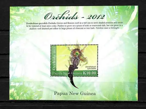 Papua-Neuguinea: Orchideen, Block #154,  #1823, postfrisch