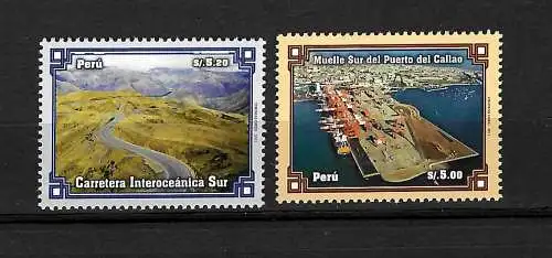 Peru: Verkehrsinfrastruktur, #2499-2500, postfrisch