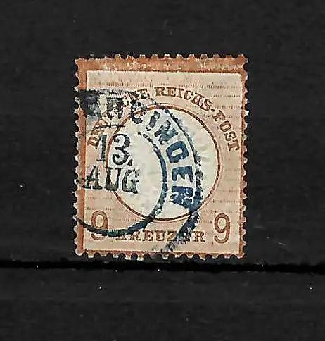 DR: MiNr. 27a, cacheté bleu, bien doué, signature BPP