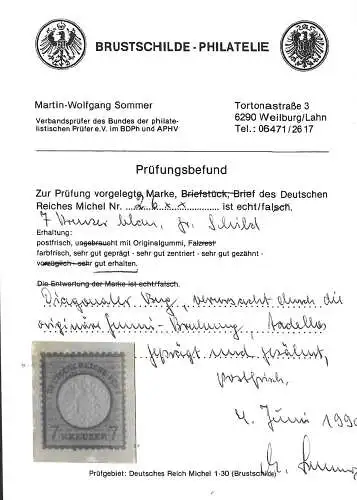 DR: MiNr. 26, **, postfrisch, älterer BPP Befund