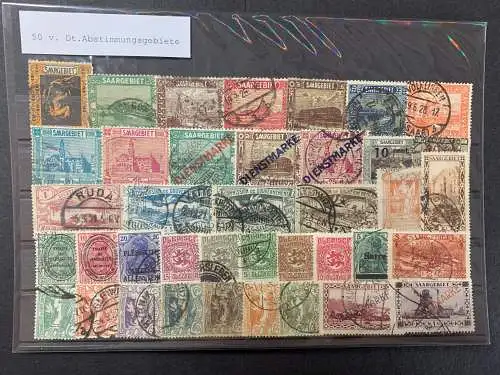 50 verschiedene Deutsche Abstimmungsgebiete Briefmarken, 50 different 