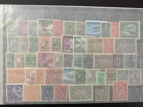 50 différents Reich allemand 1905-1944 Timbres, 50 different Reiche