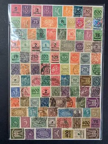 100 timbres d'inflation allemande, 100 different Allemagne Inflation