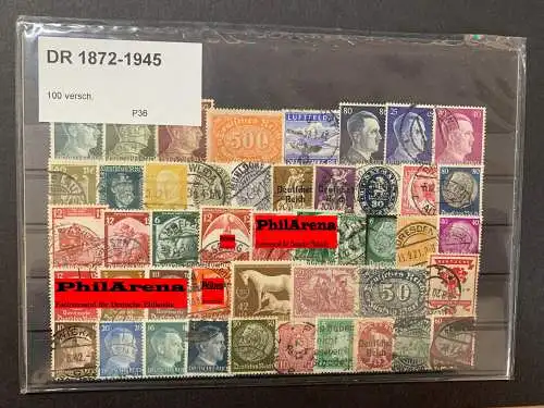 100 différents Reich allemand 1872-1945 Timbres,100 different GermanReich