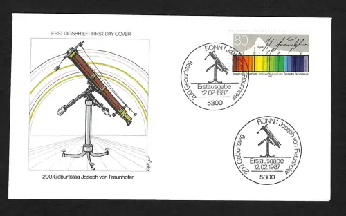 Bund: 200. Geburtstag von Joseph von Fraunhofer, FDC, MiNr. 1313