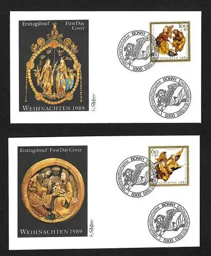 Bund: Weihnachten, 2xFDC, MiNr. 1442-43