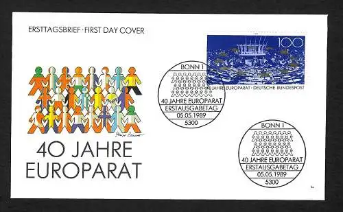 Bund: 40 Jahre Europarat  FDC, MiNr. 1422