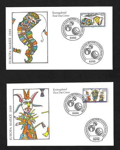 Bund: Kinderspiele,  2x FDC, MiNr. 1417-18