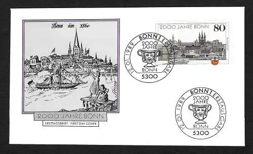 Bund: 2000 Jahre Stadt Bonn, FDC, MiNr. 1402