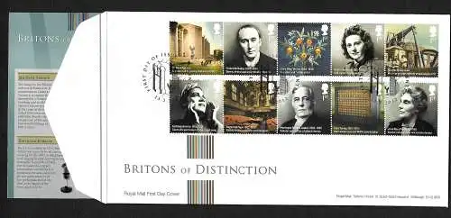 GB: FDC Britons of Distinction, Personnalités