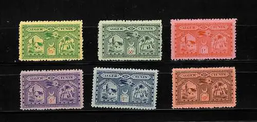 Algérie: 6x billet d'avion Timbres de 1930, *