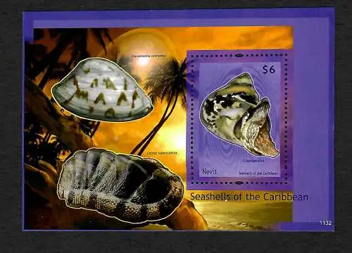 Nevis: Sea-Shells of the Caribbean,  Muscheln, postfrisch **