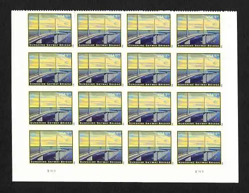 États-Unis: Sunshine Skyway Bridge, sheet, mnh