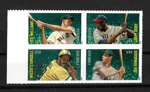 USA: Baseball All Stars: Stargell, Williams, DiMagigio, Doby ** Postfreich