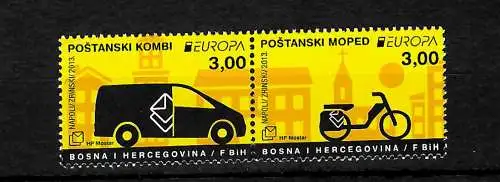 Bosnien Herzegowina: Postfahrzeuge, postfrisch
