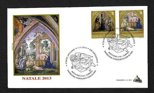 Vatican: Noël 2013, FDC #1792-93