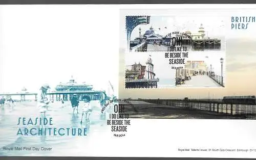 GB: Bains de plage: FDC Beside the Seaside, 2014