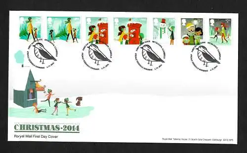 GB: Noël, Noël 2014, FDC avec supplément