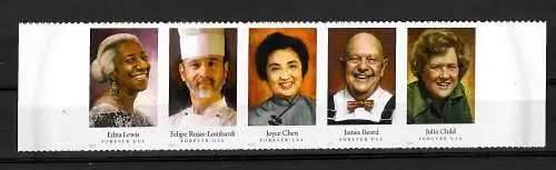 États-Unis: Famous cooks, célèbre chef 2014, post-free, mnh