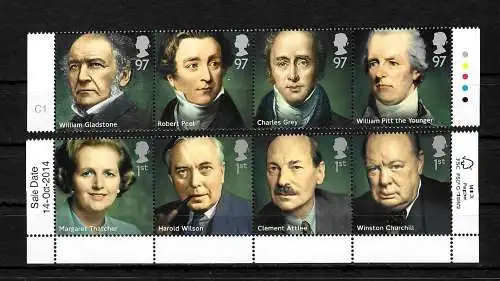 GB: Prime Minister, Premierminister, Thatcher, Wilson, Attlee, ..., postfrisch