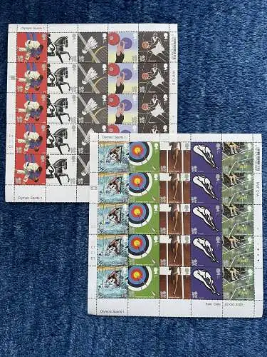 GB: 2009 Jeux olympiques Jeu olympique Vol.47 No.2, 2x sheets, mnh