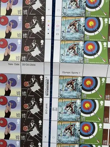 GB: 2009 Jeux olympiques Jeu olympique Vol.47 No.2, 2x sheets, mnh