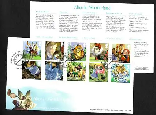 GB: Alice in Wonderland, im Wunderland, FDC