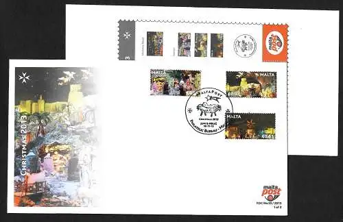 Malte: Noël 2013, FDC, #1832-34