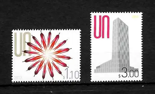 UNO New York: Dauerserie 2013, 2 Briefmarken, postfrisch