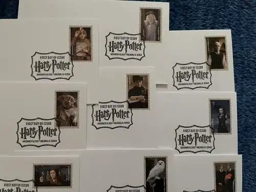 USA: 20x FDC Harry Potter and Team