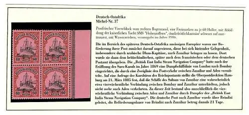 DOA: Vierblock Bogenrand, MiNr. 37, postfrisch