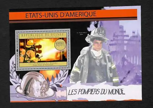 Guinea: Feuerwehr - Les Pompiers du monde, Fire fighters, postfrisch