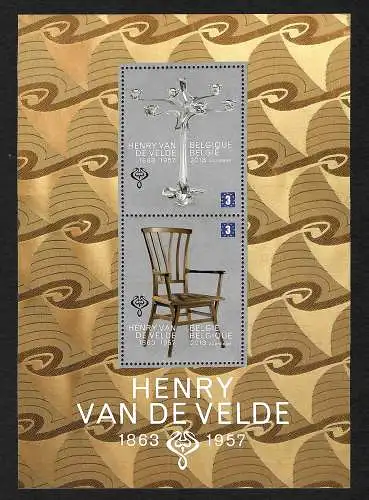 Belgien: 150. Geburtstag Henry Van de Velde, Kunstdesign: #4411-4412, postfrisch